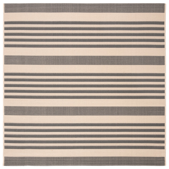 SAFAVIEH Outdoor CY6062-236 Courtyard Grey / Bone Rug Image 7