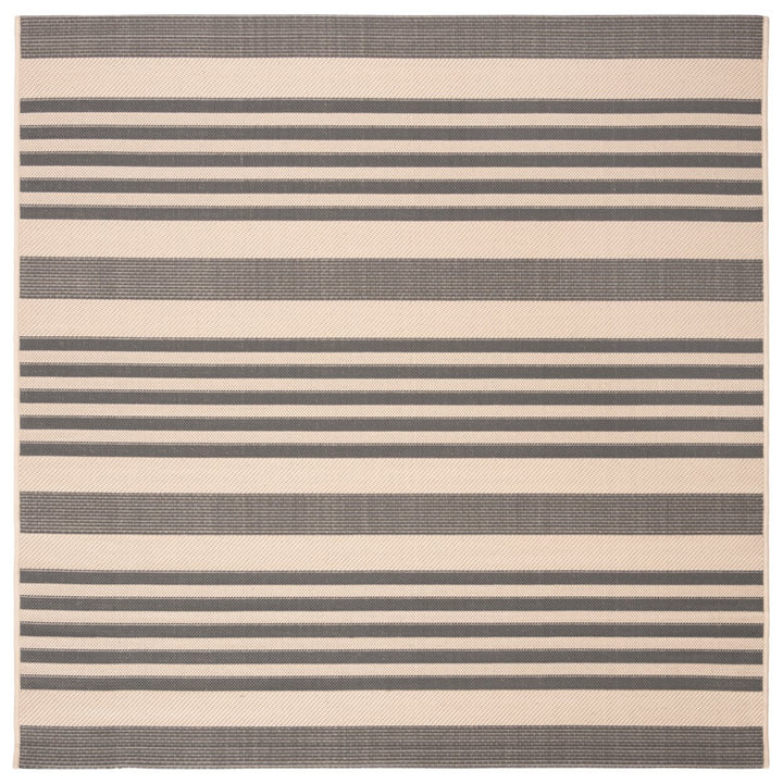 SAFAVIEH Outdoor CY6062-236 Courtyard Grey / Bone Rug Image 1