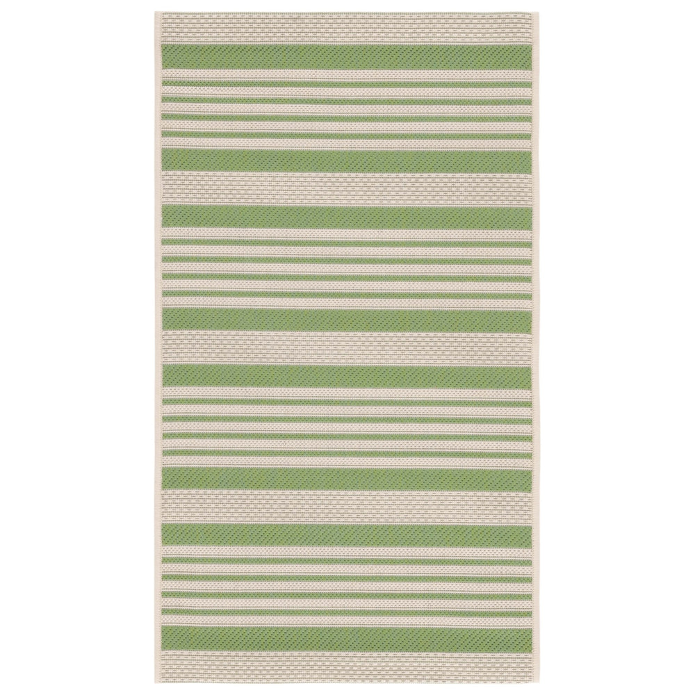 SAFAVIEH Indoor Outdoor CY6062-244 Courtyard Green / Beige Rug Image 2