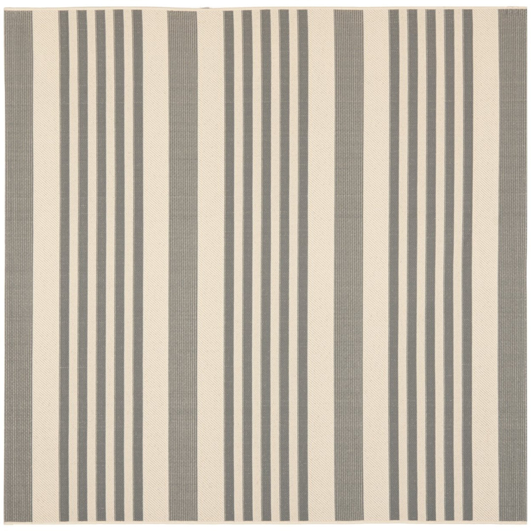 SAFAVIEH Outdoor CY6062-236 Courtyard Grey / Bone Rug Image 1