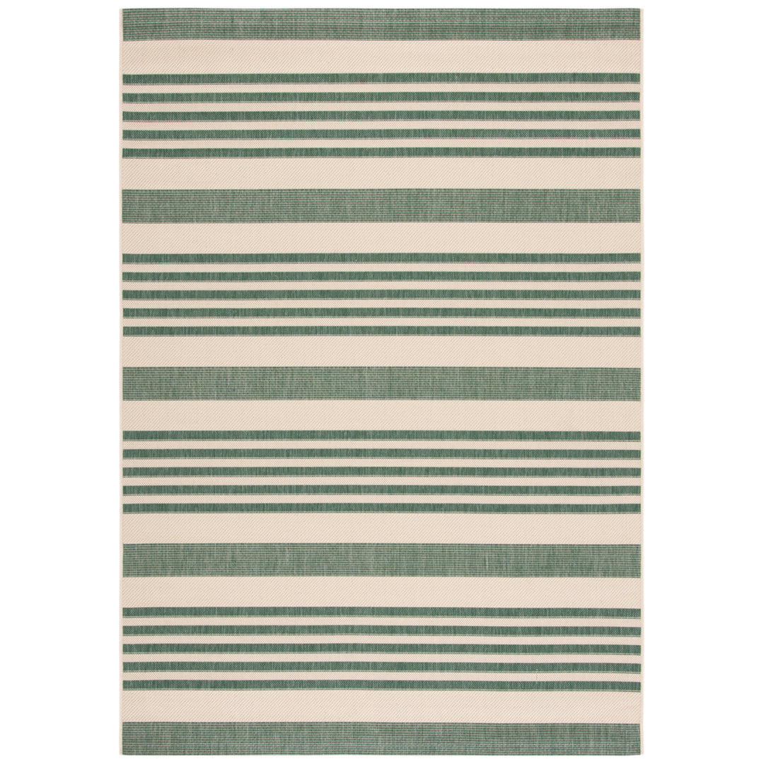 SAFAVIEH Outdoor CY6062-322 Courtyard Beige / Dark Green Rug Image 4