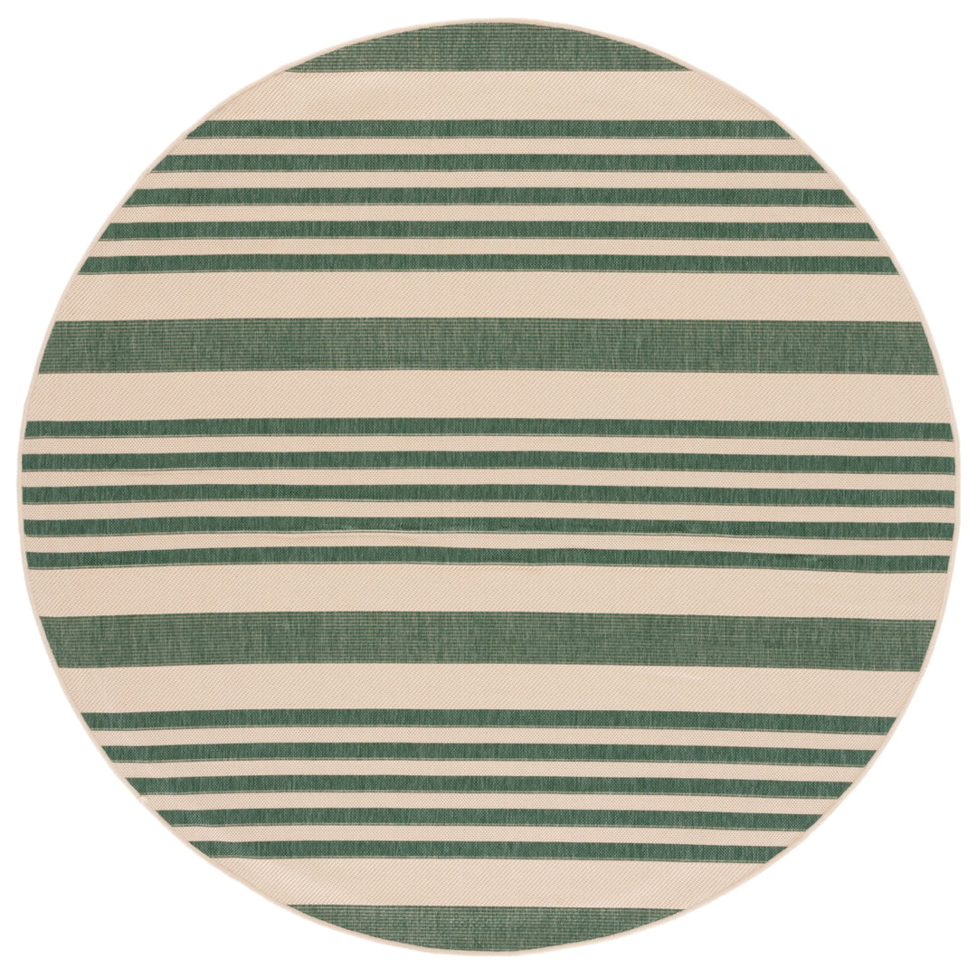 SAFAVIEH Outdoor CY6062-322 Courtyard Beige / Dark Green Rug Image 5