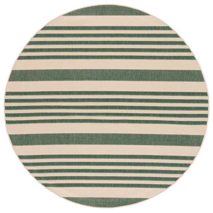 SAFAVIEH Outdoor CY6062-322 Courtyard Beige / Dark Green Rug Image 5