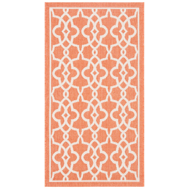 SAFAVIEH Outdoor CY6071-241 Courtyard Terracotta / Beige Rug Image 1