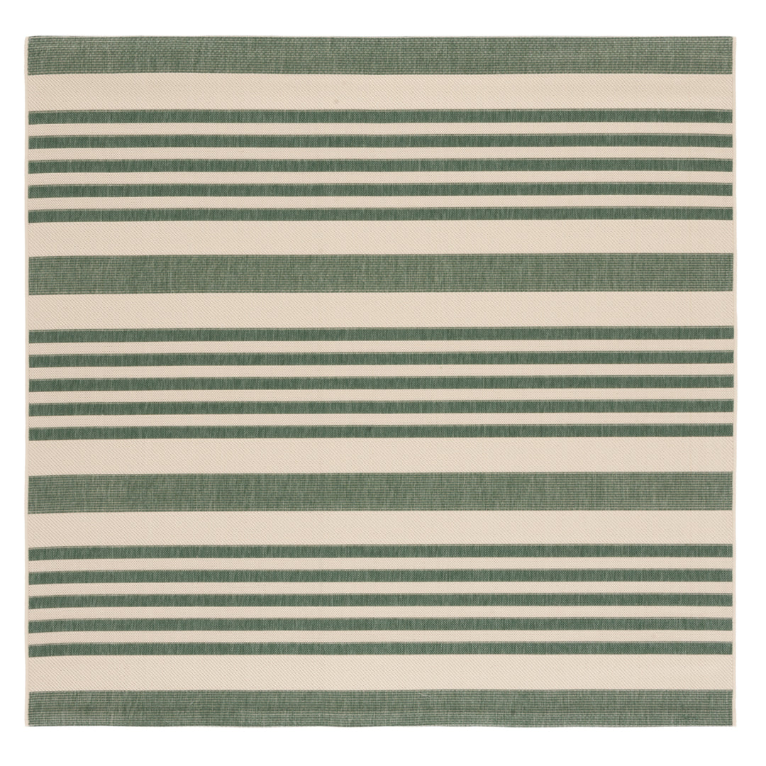 SAFAVIEH Outdoor CY6062-322 Courtyard Beige / Dark Green Rug Image 7