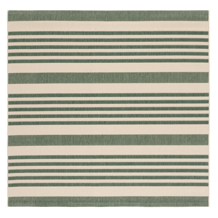 SAFAVIEH Outdoor CY6062-322 Courtyard Beige / Dark Green Rug Image 7