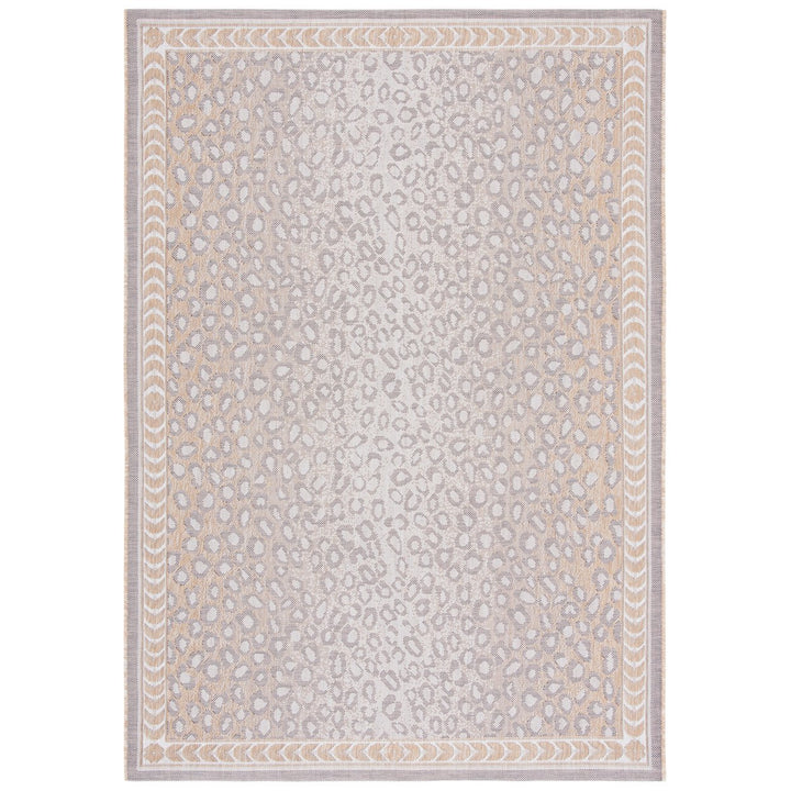 SAFAVIEH Outdoor CY6100-53012 Courtyard Beige / Gold Rug Image 1