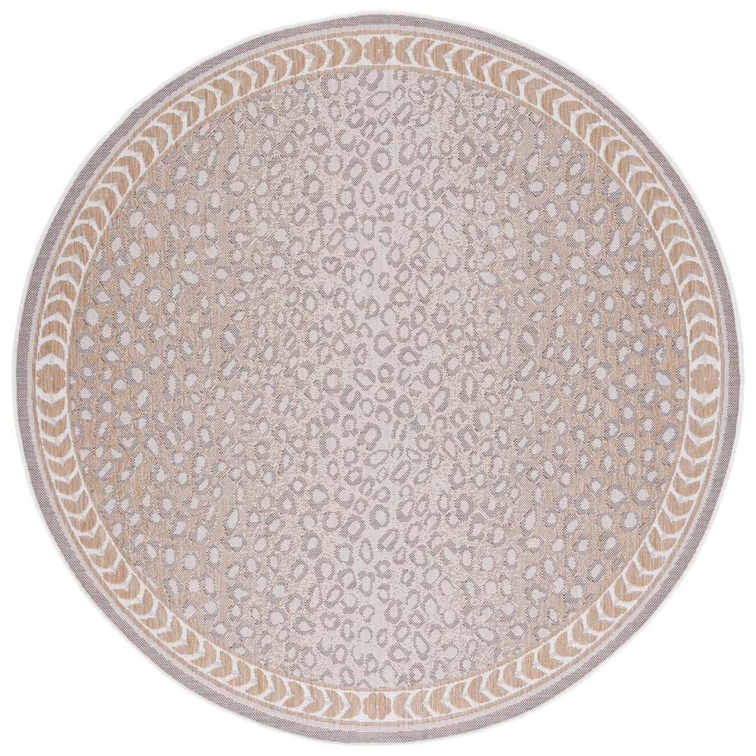 SAFAVIEH Outdoor CY6100-53012 Courtyard Beige / Gold Rug Image 1