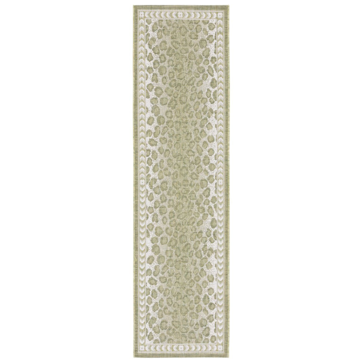 SAFAVIEH Outdoor CY6100-52712 Courtyard Light Green / Ivory Rug Image 1