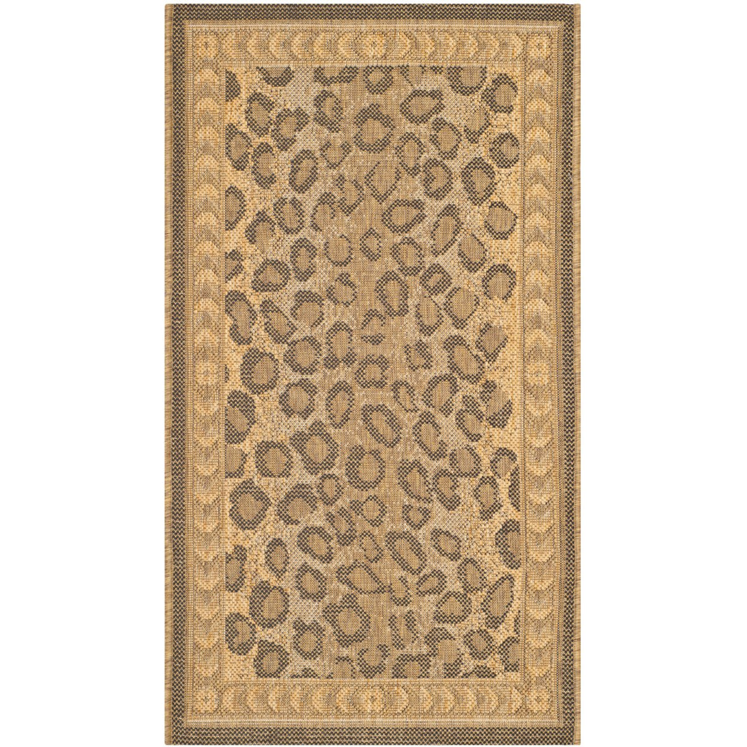 SAFAVIEH Indoor Outdoor CY6100-39 Courtyard Natural / Gold Rug Image 1