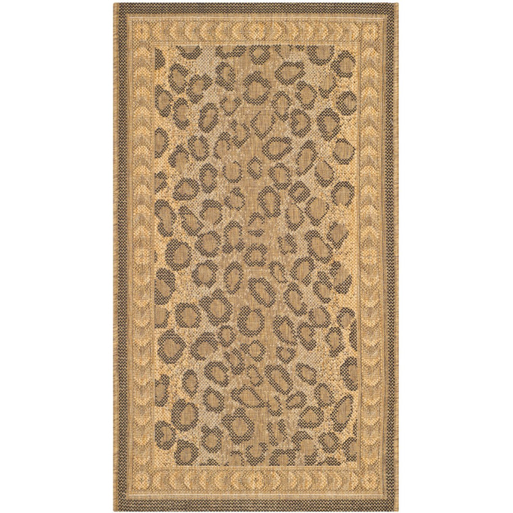 SAFAVIEH Indoor Outdoor CY6100-39 Courtyard Natural / Gold Rug Image 1