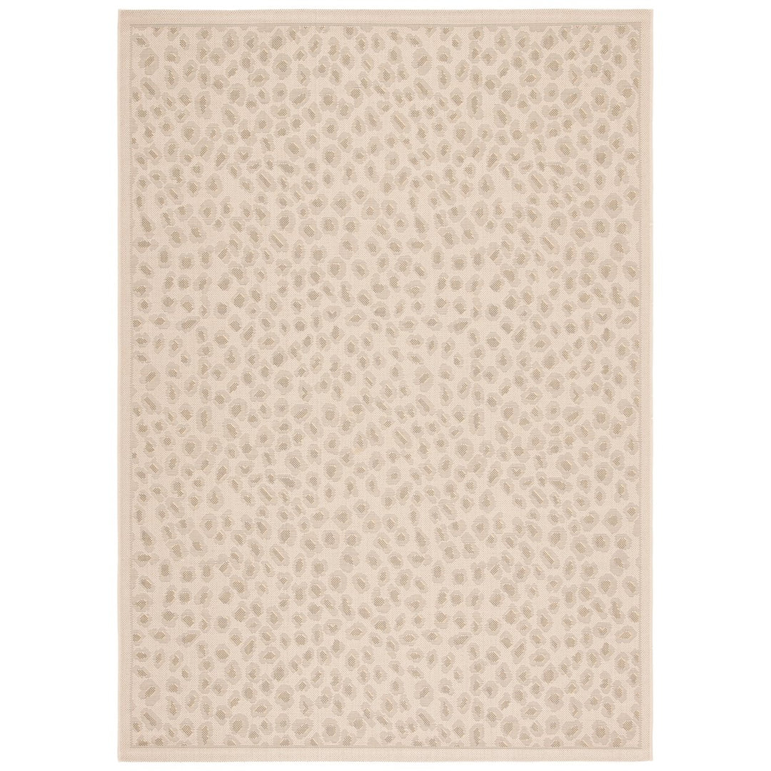 SAFAVIEH Outdoor CY6104-23612 Courtyard Beige / Gold Rug Image 1