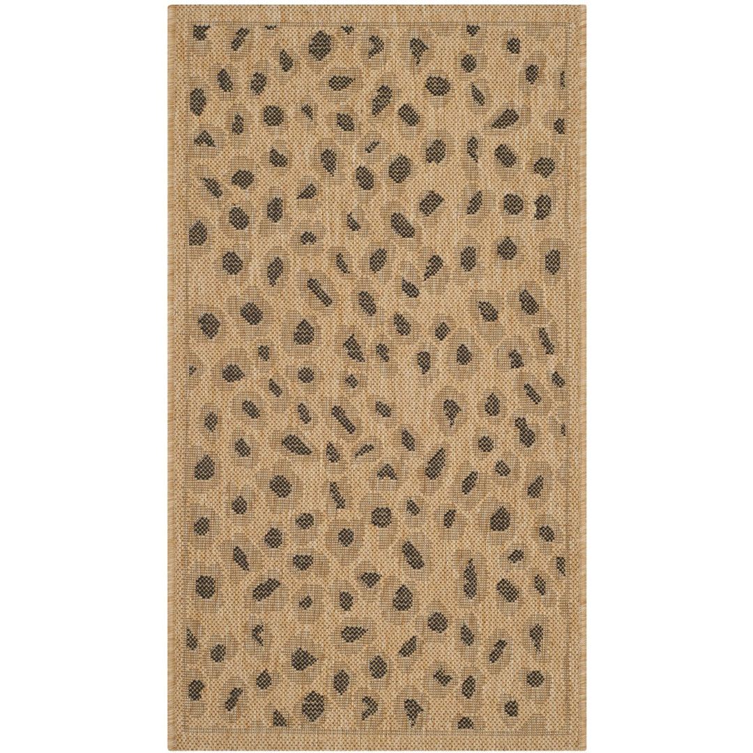 SAFAVIEH Indoor Outdoor CY6104-39 Courtyard Natural / Gold Rug Image 8