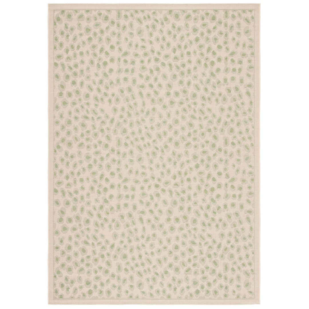 SAFAVIEH Outdoor CY6104-45312 Courtyard Beige / Green Rug Image 1