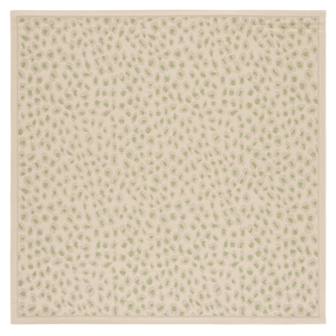 SAFAVIEH Outdoor CY6104-45312 Courtyard Beige / Green Rug Image 1