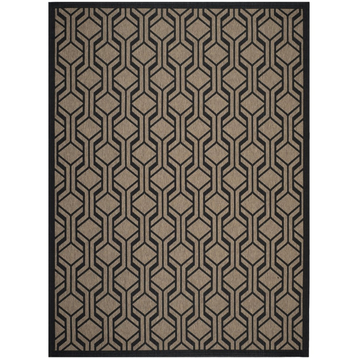 SAFAVIEH Indoor Outdoor CY6114-81 Courtyard Brown / Black Rug Image 1