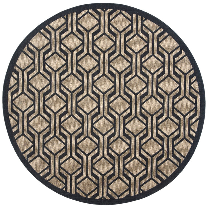 SAFAVIEH Indoor Outdoor CY6114-81 Courtyard Brown / Black Rug Image 1