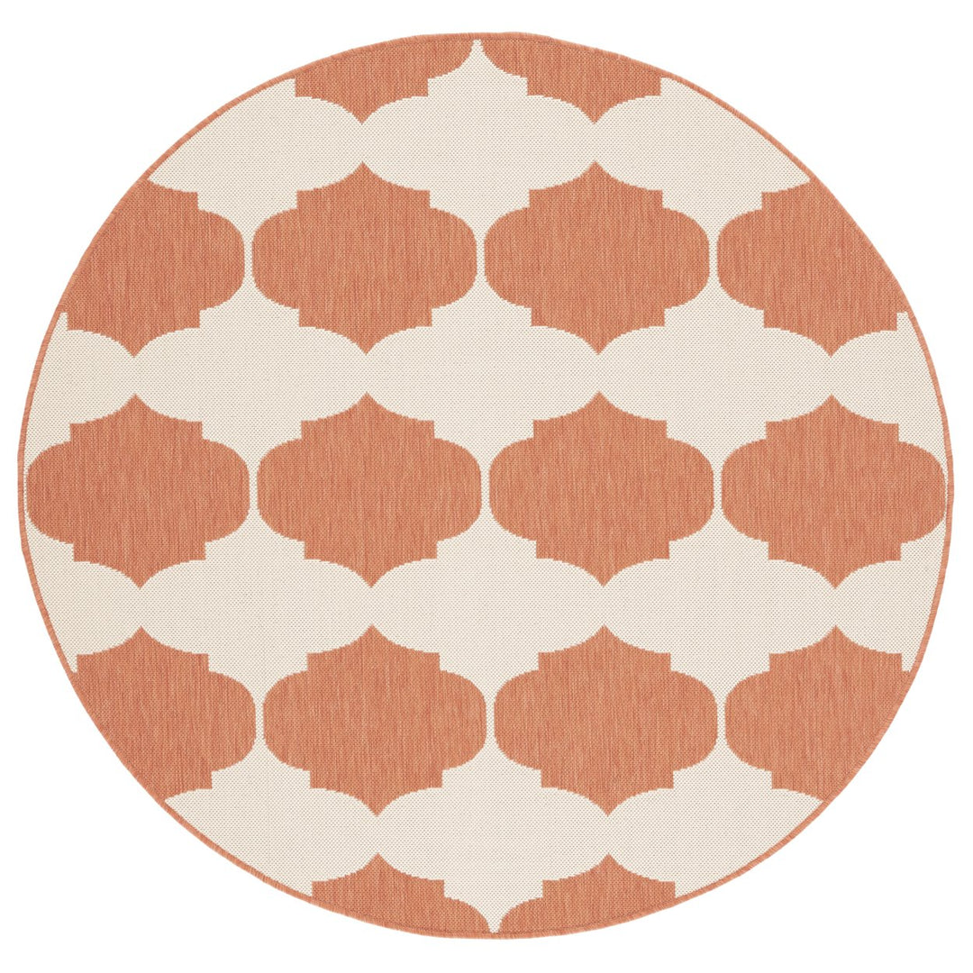 SAFAVIEH Outdoor CY6162-231 Courtyard Beige / Terracotta Rug Image 5