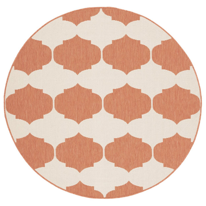 SAFAVIEH Outdoor CY6162-231 Courtyard Beige / Terracotta Rug Image 5