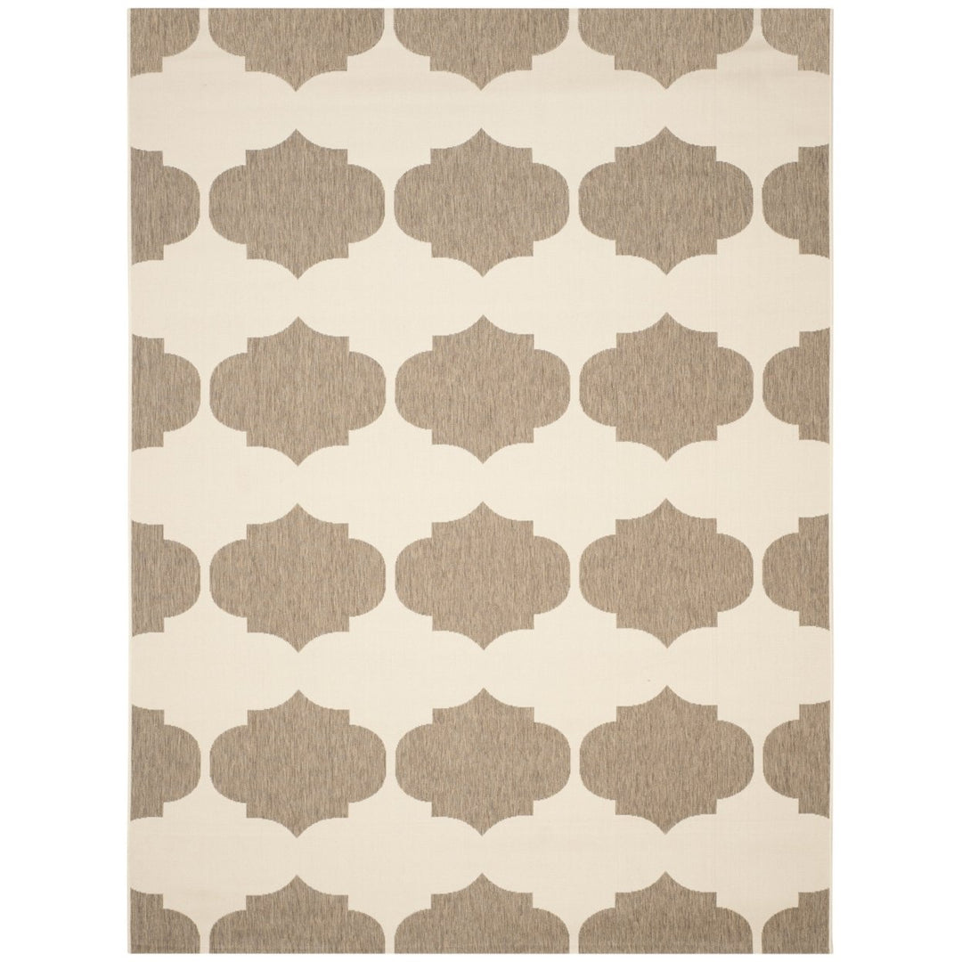 SAFAVIEH Indoor Outdoor CY6162-232 Courtyard Beige / Brown Rug Image 4