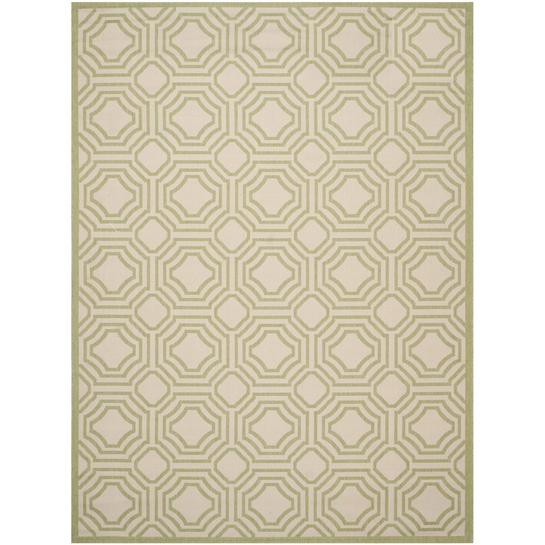 SAFAVIEH Outdoor CY6112-218 Courtyard Beige / Sweet Pea Rug Image 1