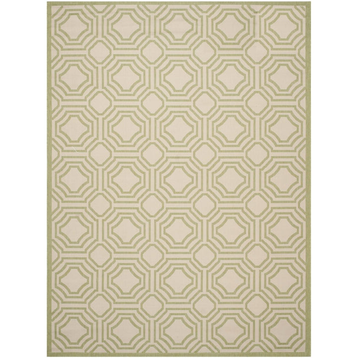 SAFAVIEH Outdoor CY6112-218 Courtyard Beige / Sweet Pea Rug Image 1