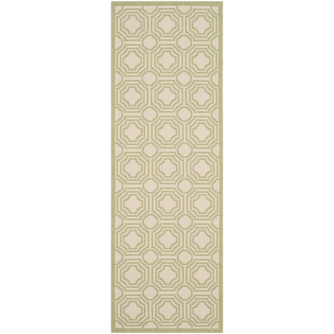 SAFAVIEH Outdoor CY6112-218 Courtyard Beige / Sweet Pea Rug Image 1