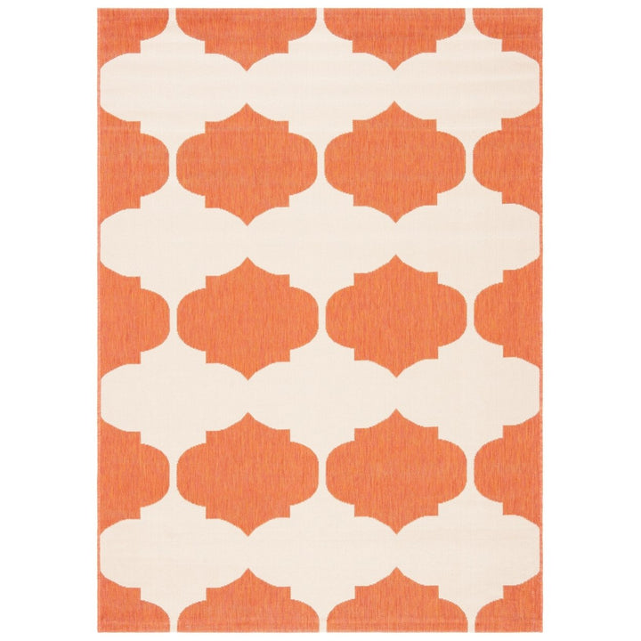 SAFAVIEH Outdoor CY6162-231 Courtyard Beige / Terracotta Rug Image 12