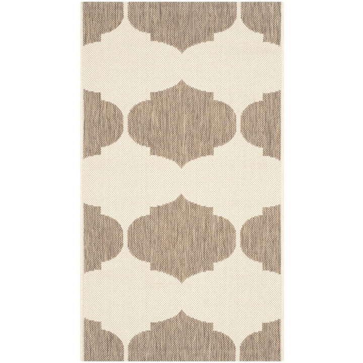 SAFAVIEH Indoor Outdoor CY6162-232 Courtyard Beige / Brown Rug Image 10