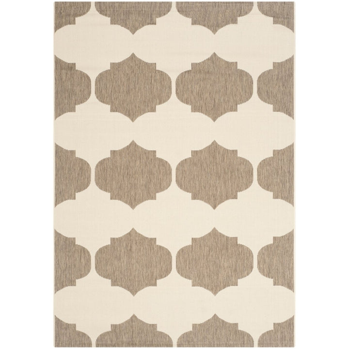 SAFAVIEH Indoor Outdoor CY6162-232 Courtyard Beige / Brown Rug Image 11