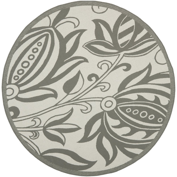 SAFAVIEH Outdoor CY6109-78 Courtyard Lt Grey / Anthracite Rug Image 1