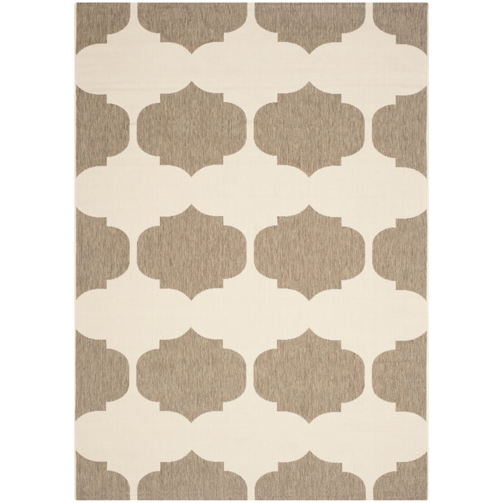 SAFAVIEH Indoor Outdoor CY6162-232 Courtyard Beige / Brown Rug Image 12