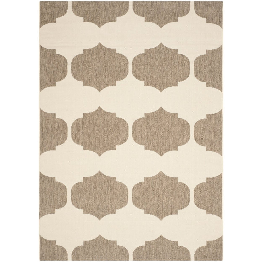 SAFAVIEH Indoor Outdoor CY6162-232 Courtyard Beige / Brown Rug Image 1