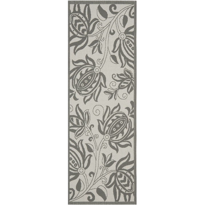 SAFAVIEH Outdoor CY6109-78 Courtyard Lt Grey / Anthracite Rug Image 5