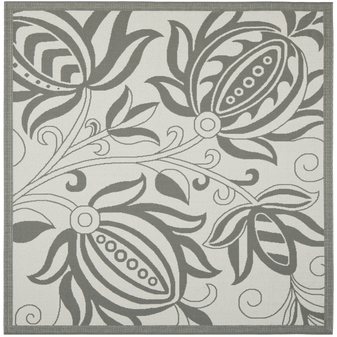 SAFAVIEH Outdoor CY6109-78 Courtyard Lt Grey / Anthracite Rug Image 6
