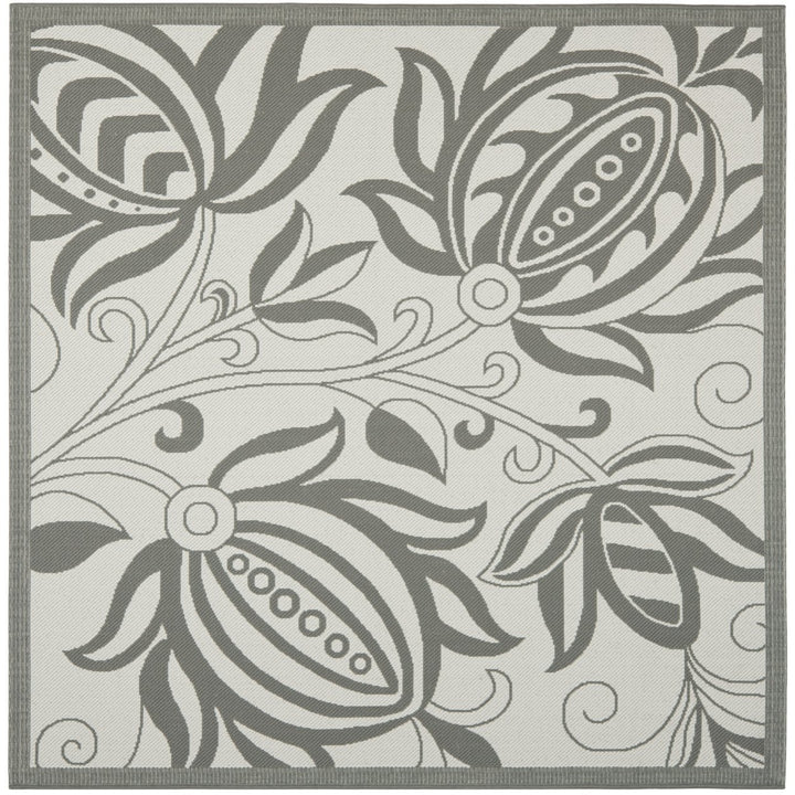 SAFAVIEH Outdoor CY6109-78 Courtyard Lt Grey / Anthracite Rug Image 1