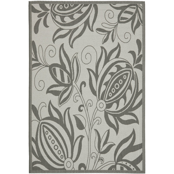 SAFAVIEH Outdoor CY6109-78 Courtyard Lt Grey / Anthracite Rug Image 11