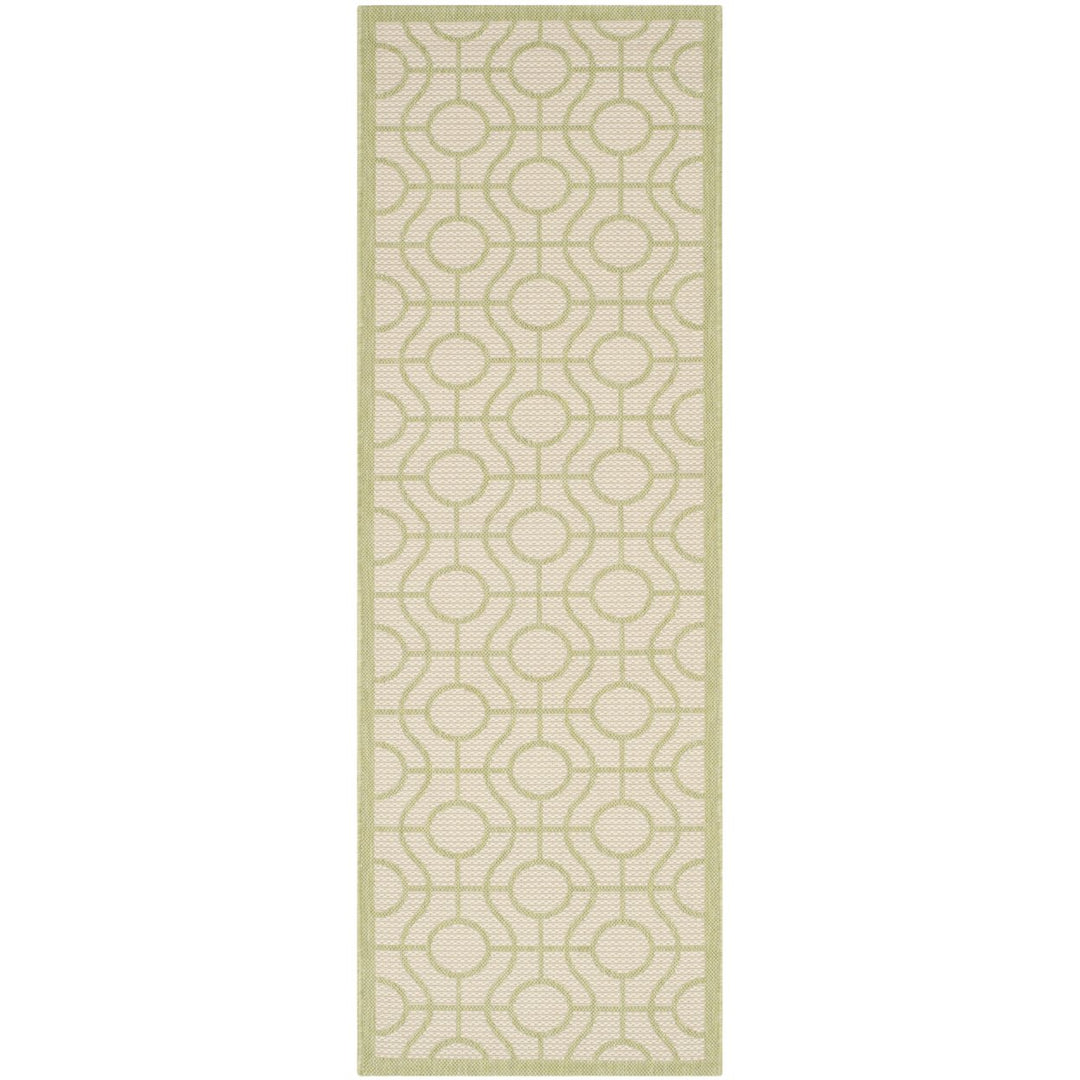 SAFAVIEH Outdoor CY6115-218 Courtyard Beige / Sweet Pea Rug Image 1