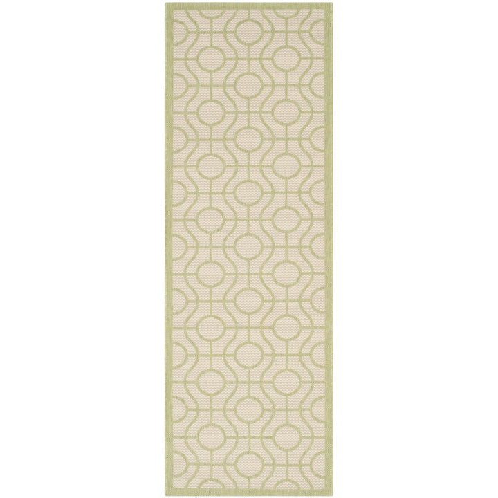 SAFAVIEH Outdoor CY6115-218 Courtyard Beige / Sweet Pea Rug Image 1