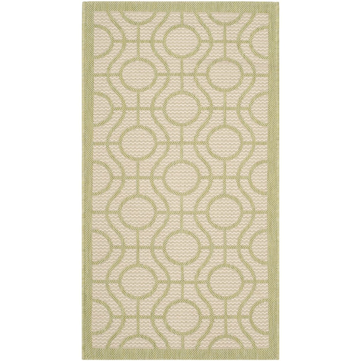 SAFAVIEH Outdoor CY6115-218 Courtyard Beige / Sweet Pea Rug Image 1