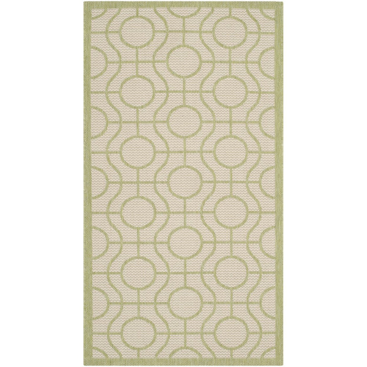 SAFAVIEH Outdoor CY6115-218 Courtyard Beige / Sweet Pea Rug Image 1