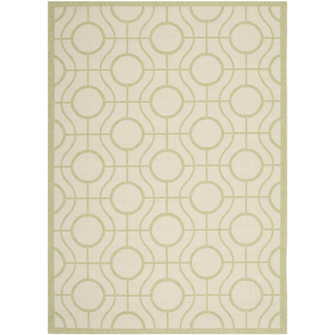 SAFAVIEH Outdoor CY6115-218 Courtyard Beige / Sweet Pea Rug Image 1