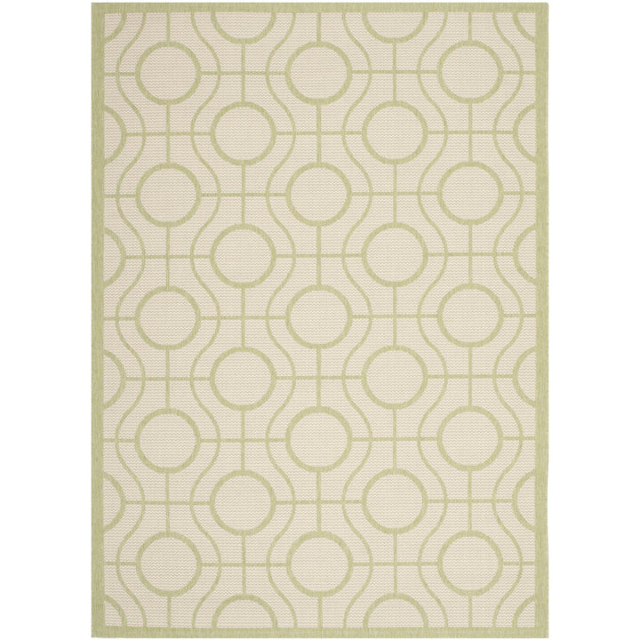 SAFAVIEH Outdoor CY6115-218 Courtyard Beige / Sweet Pea Rug Image 1