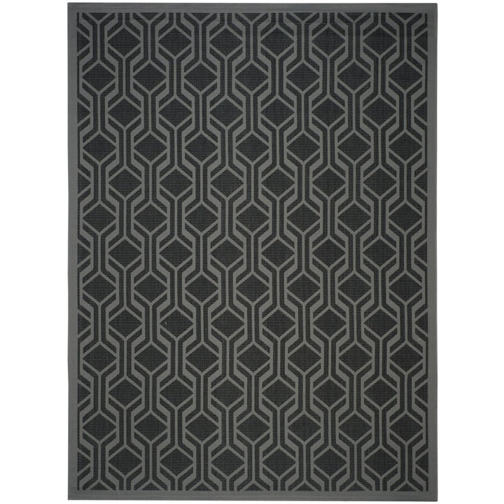 SAFAVIEH Outdoor CY6114-225 Courtyard Black / Anthracite Rug Image 3