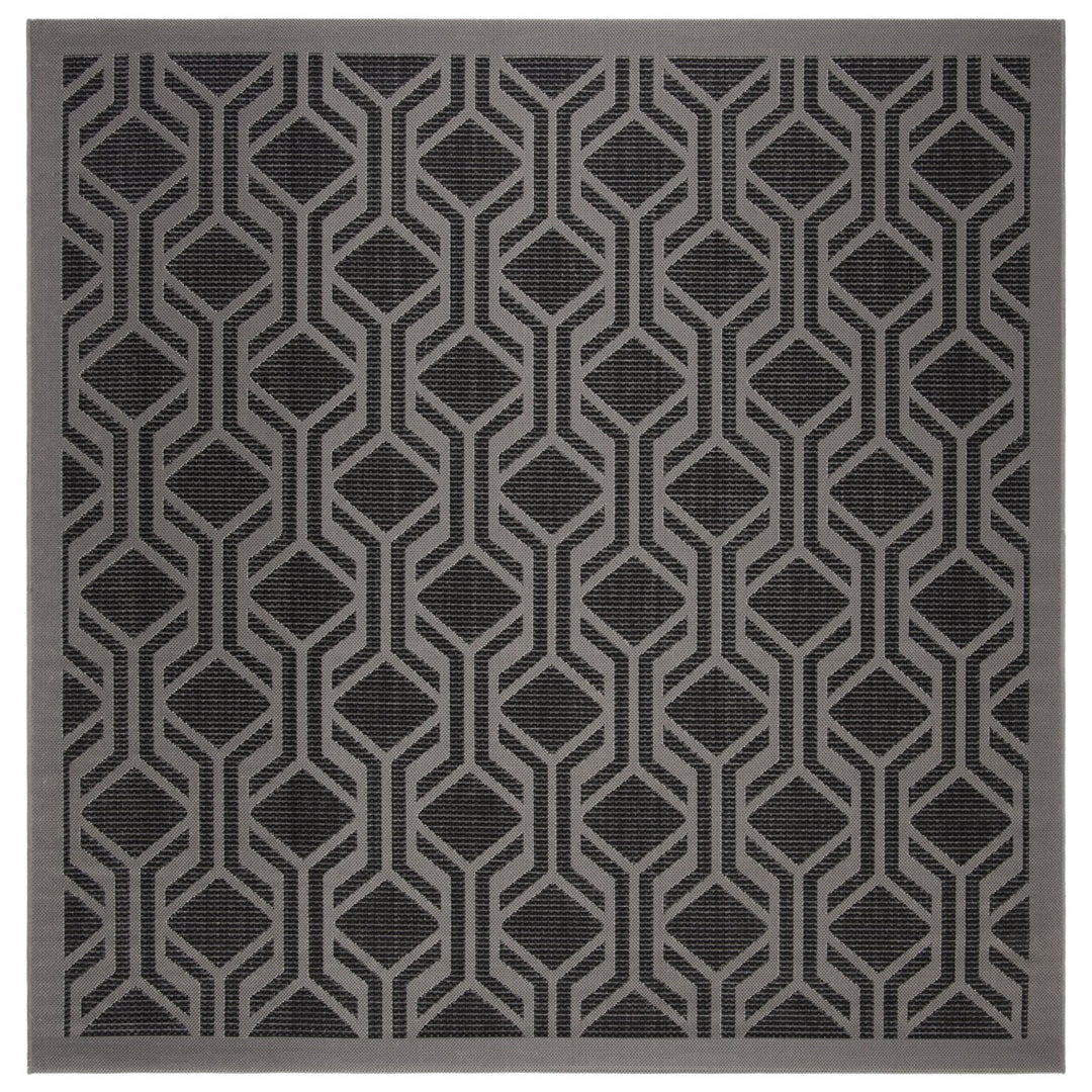 SAFAVIEH Outdoor CY6114-225 Courtyard Black / Anthracite Rug Image 6