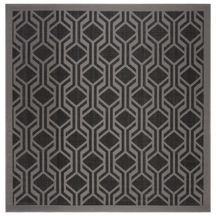 SAFAVIEH Outdoor CY6114-225 Courtyard Black / Anthracite Rug Image 6