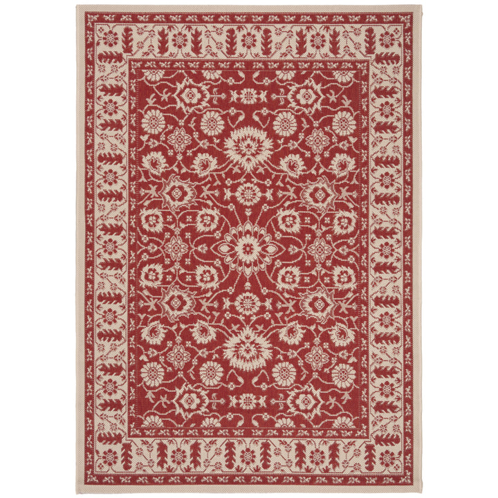 SAFAVIEH Outdoor CY6126-28 Courtyard Collection Red / Creme Rug Image 2