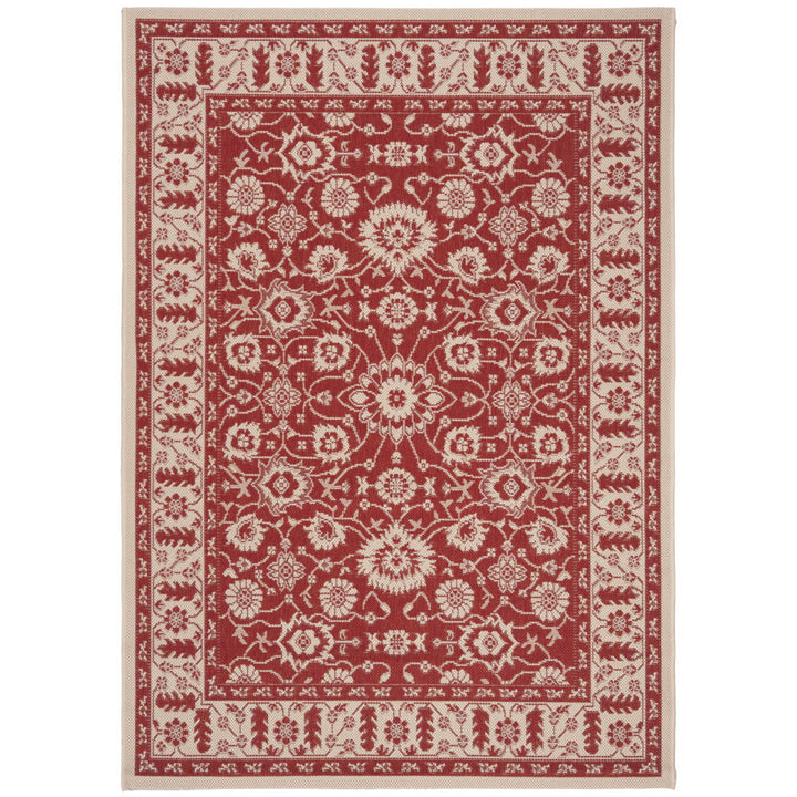 SAFAVIEH Outdoor CY6126-28 Courtyard Collection Red / Creme Rug Image 1