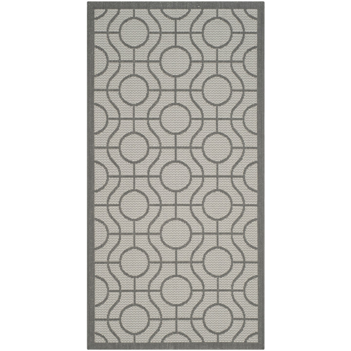 SAFAVIEH Outdoor CY6115-78 Courtyard Lt Grey / Anthracite Rug Image 8