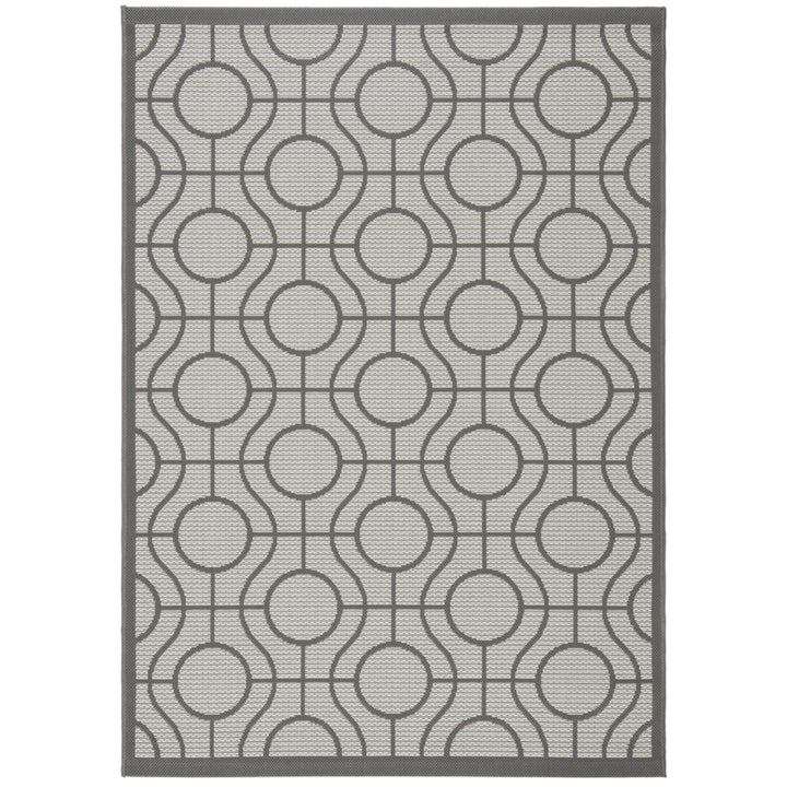 SAFAVIEH Outdoor CY6115-78 Courtyard Lt Grey / Anthracite Rug Image 9